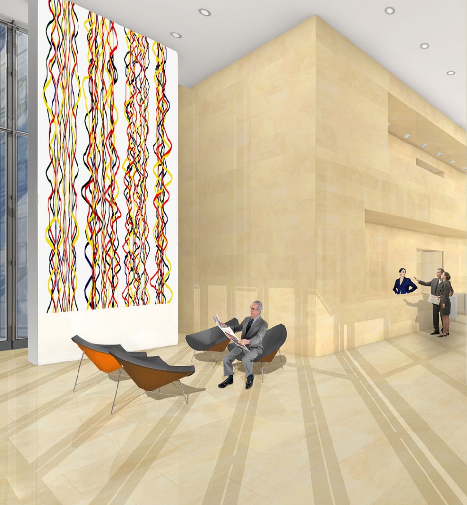 DZ Bank, Frankfurt, Lobby Tapestry